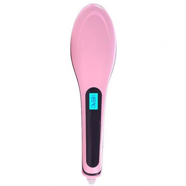 Sisir Catokan Elektrik Ion Pelurus Rambut - HQT-906 - Pink