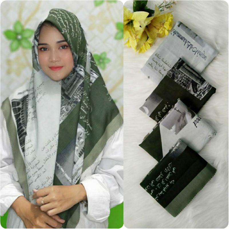 Hijab Motif Arab New Voal Segi Empat
