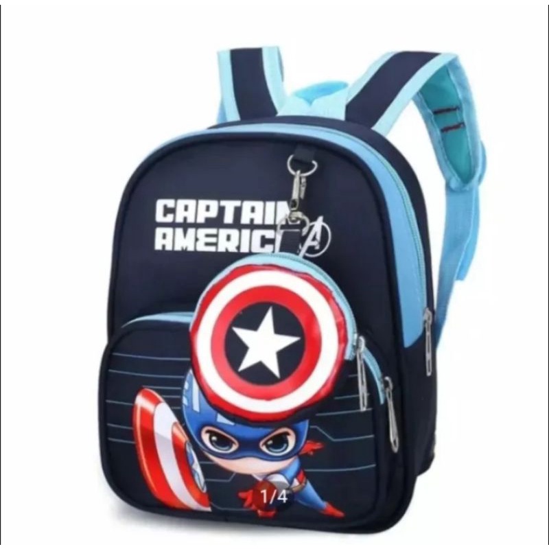 Tas Sekolah Anak laki laki Motif  Spiderman  Ransel Karakter