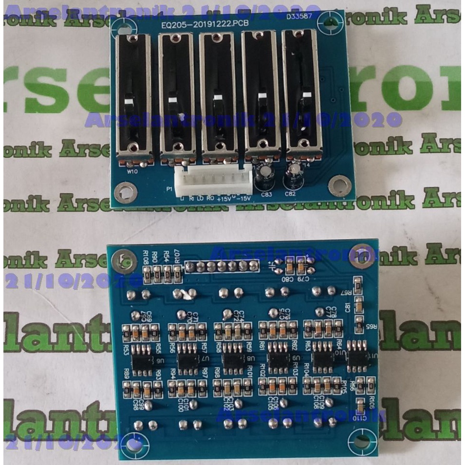 Jual Modul Equalizer Stereo 5 Band Ekualiser Pre Amplifier Indonesia