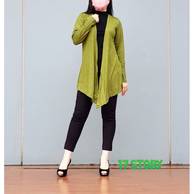 KARDIGAN WANITA POLOS  KAOS RAYON ADEM LEMBUT SIZE L XL XXL 3XL 5L JUMBO/CARDIGAN/KARDI /LUARAN CEWE/OUTER OUTWEAR WANITA-7