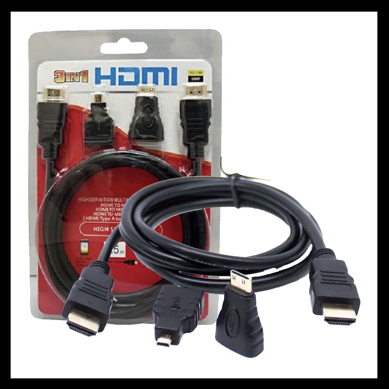 Kabel Konverter HDMI to HDMI Mini HDMi Micro HDMI
