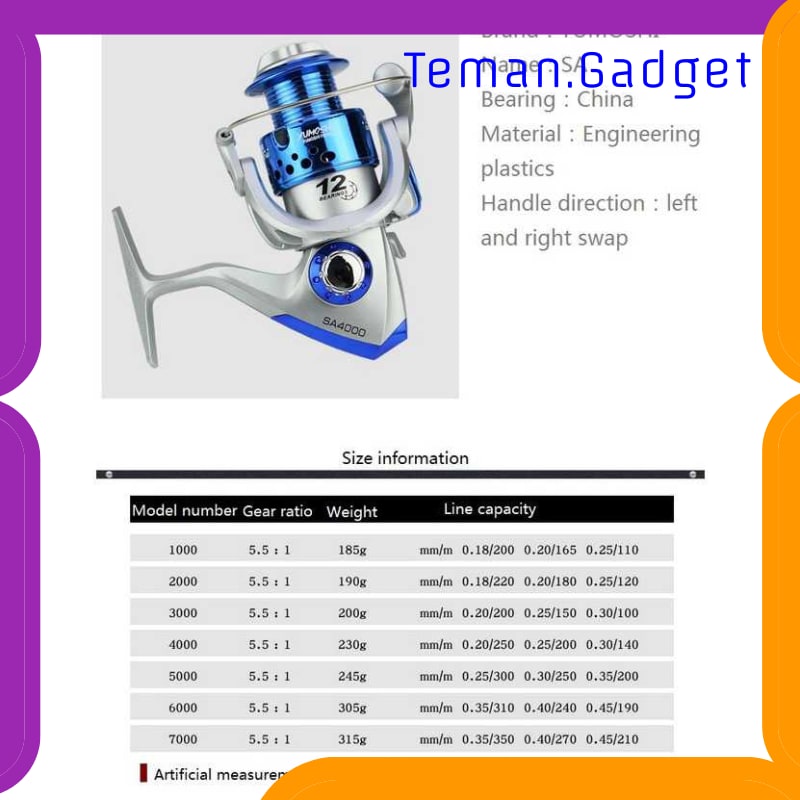 TG-IF236 TAFFSPORT 3000 SERIES REEL PANCING FISHING 5.5:1 GEAR RATIO - SA3000