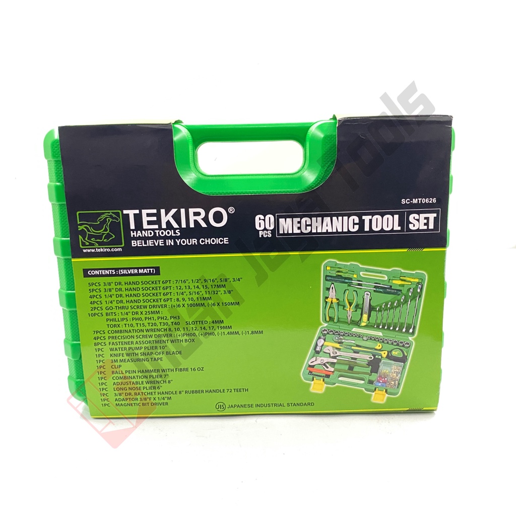 TEKIRO SC-MT0626 Mechanic Tool Set 60 Pcs - Toolkit Tool Kit Perkakas