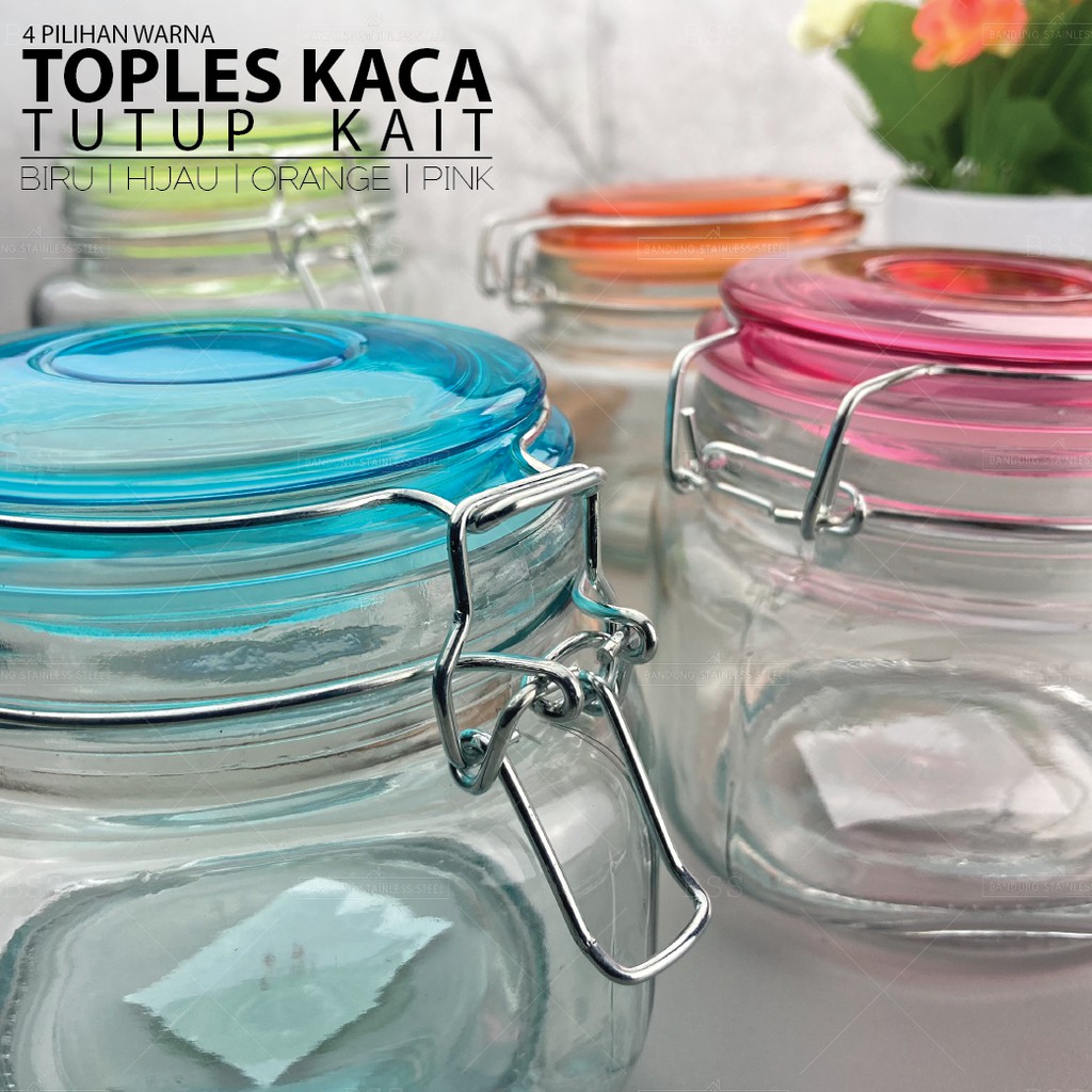 Toples Keler Kaca Tutup Kait Cemilan Kue Kering Lebaran Warna Lucu Menarik Jual Random