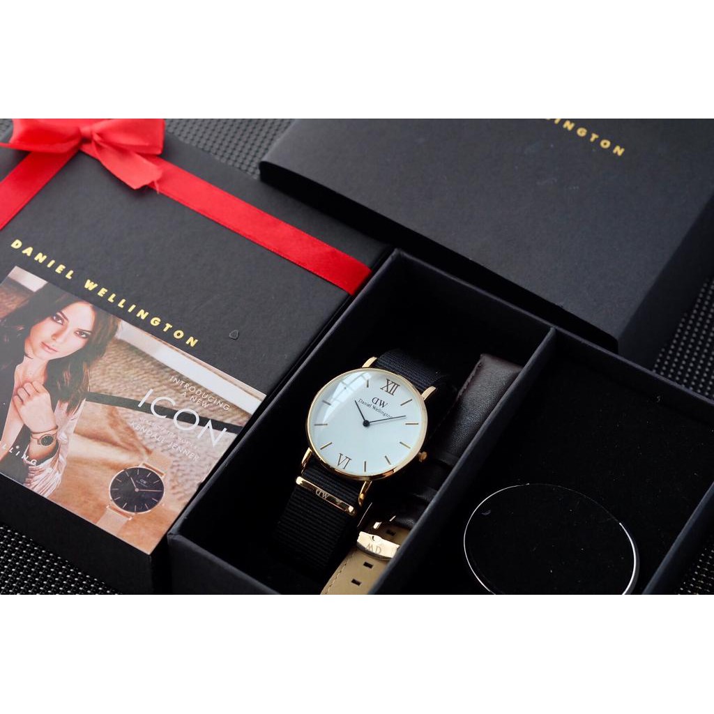 Jam Tangan Pria Wanita Analog New Model Best Seller Merk Branded Super Tali Kanvas Fullset