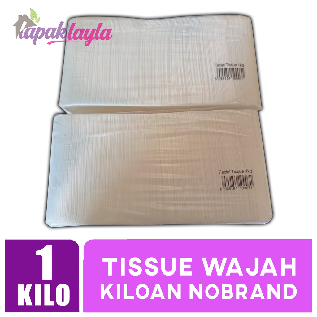 TISSUE WAJAH KILOAN NO LABEL MURAH 1 KILOGRAM