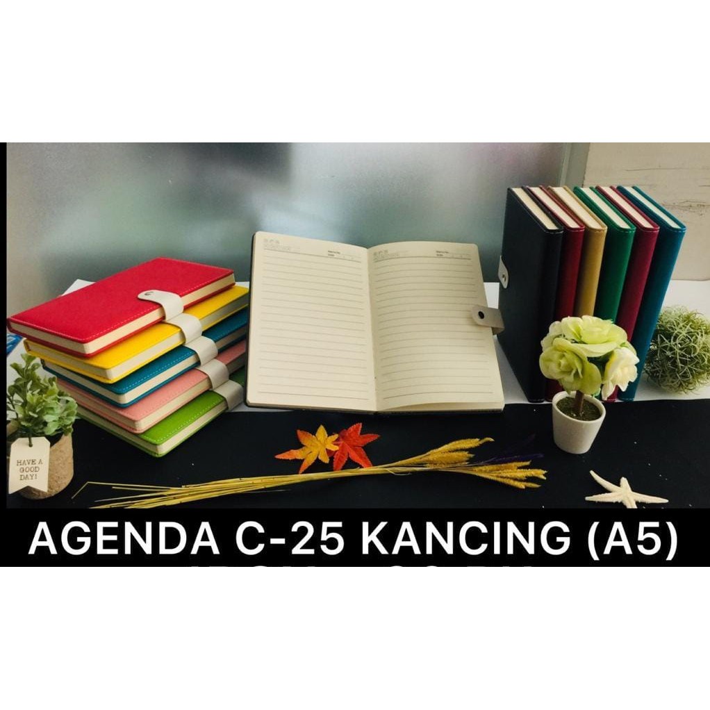 

WS99 - Buku Agenda KANCING A5 C25 (T 21 x P 14cm isi 190 halaman) ANEKA WARNA