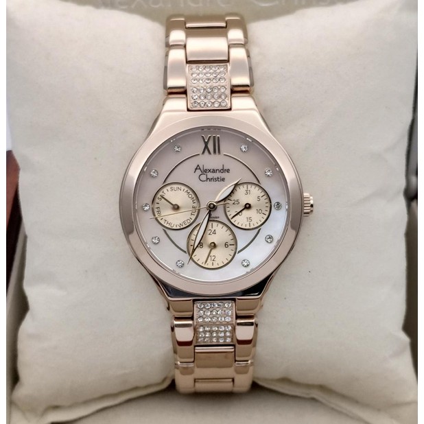 Alexandre Christie Ac 2731 Gold , Jam Tangan Wanita, Original