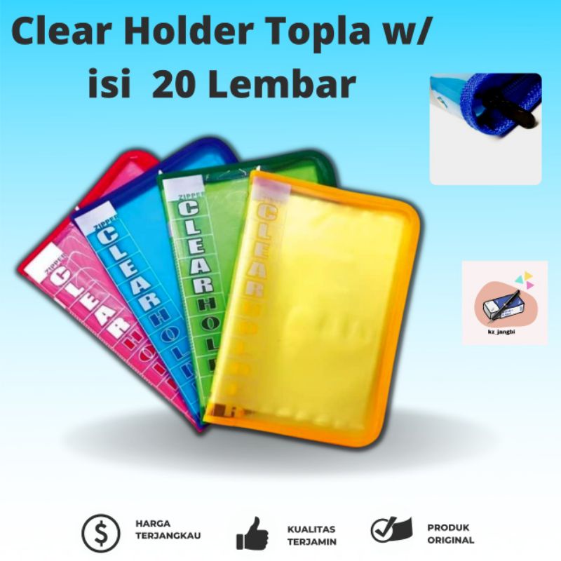 

Map Dokumen Keeper Plastik Resleting Clear Holder Zipper Topla isi 20 Lembar