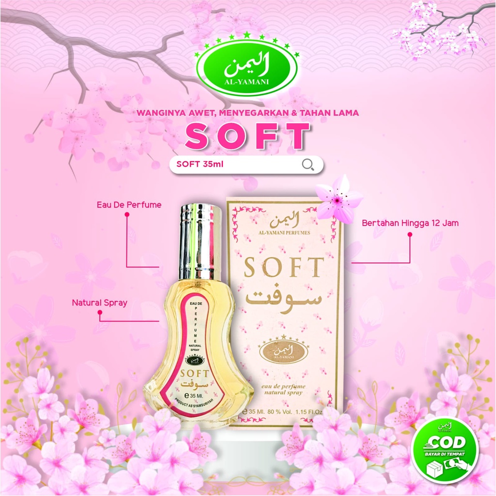 Soft - Parfum Arab Alyamani - Minyak Wangi Alyamani Spray 35ML - Soft - Parfum Non Alkohol