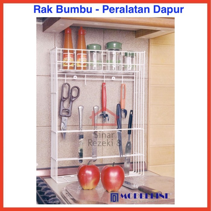 Rak Peralatan Dapur Modelline / Tempat Peralatan Bumbu Gantung Alat Masak Dapur Bumbu