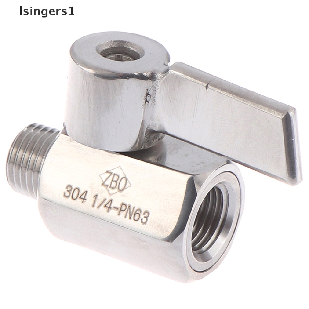 (lsingers1) Katup Bola Mini NPT Male / Female Bahan Stainless Steel 304 Ukuran 1 / 4 &quot;