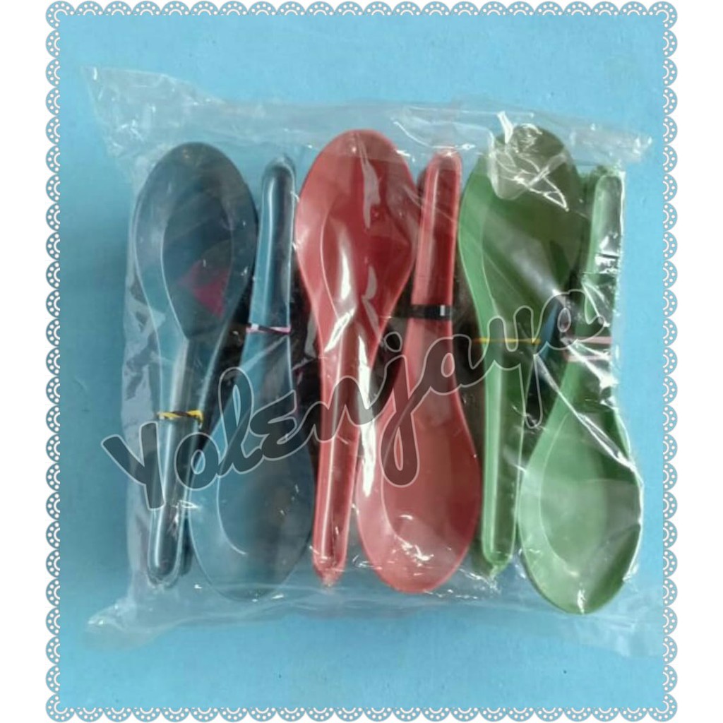 Sendok plastik, sendok bebek, sendok makan, sendok plastik warna