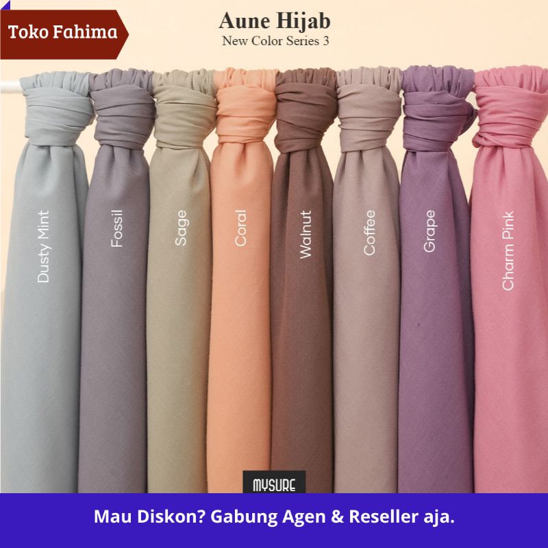 Hijab Square Voal Premium Adem Mudah Diatur Nyaman Dipakai Aune Original Brand MySure