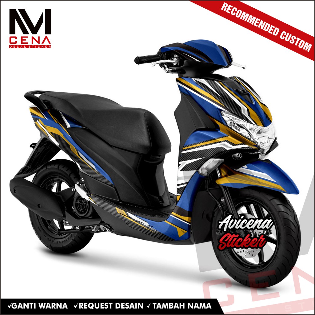 Sticker Decal Yamaha Freego Decal Sticker Freego Sticker Striping Decal Freego Full Body Bluefx