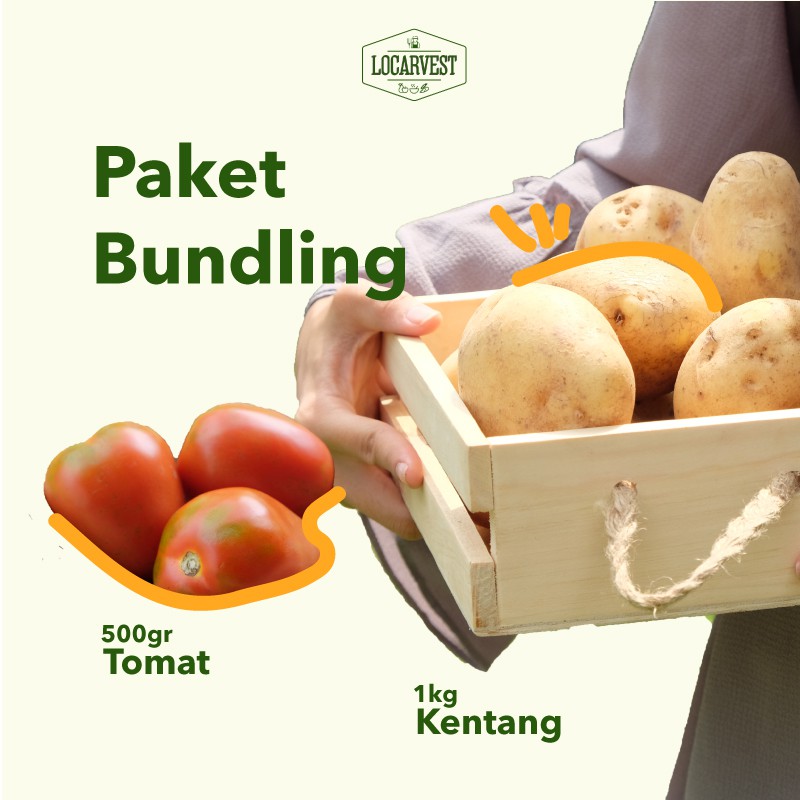

Bundling 1kg Kentang & 500gr Tomat