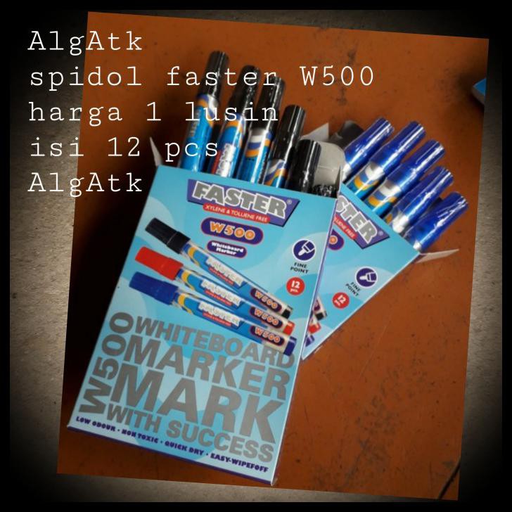 

Faster. Spidol White Board. Spidol Papan Tulis Putih. W-500. - Hitam
