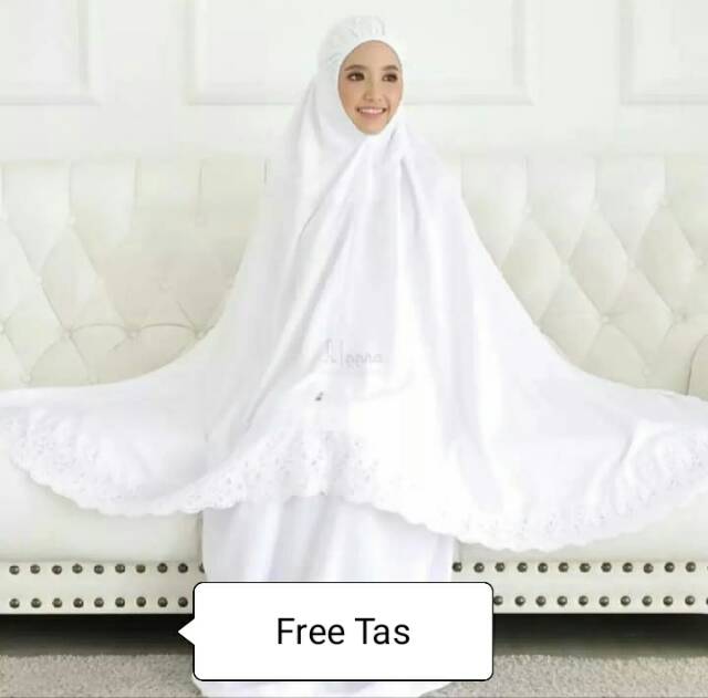 Mukena Khadijah Free Tas Mukena Dewasa Mukena Travel Telekung Bordir COD