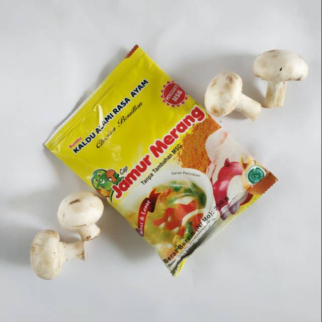 

Penyedap Rasa Kaldu Ayam Cap Jamur Merang Bumbu Dapur Bubuk Tanpa MSG Original 100%