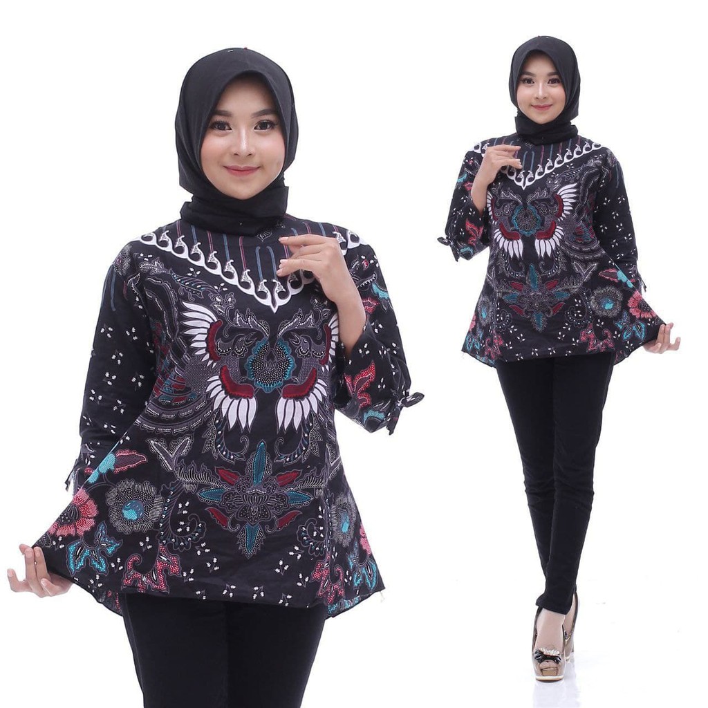 Blouse Batik Couple Atasan Batik Wanita Seragam Kantor M L XL XXL ATASAN BATIK