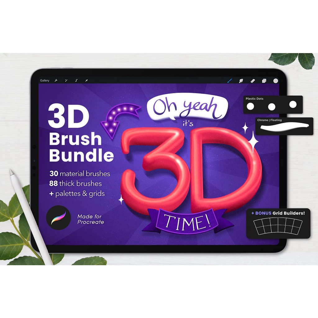 Procreate Brush - 3D Brush Bundle for Procreate