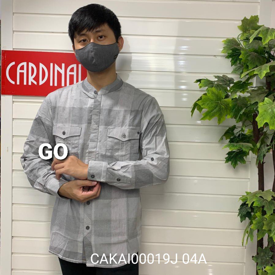 gof TCJ CARDINAL KEMEJA KOKO CASUAL Pakaian Pria Muslim Baju Cowok Lengan Panjang