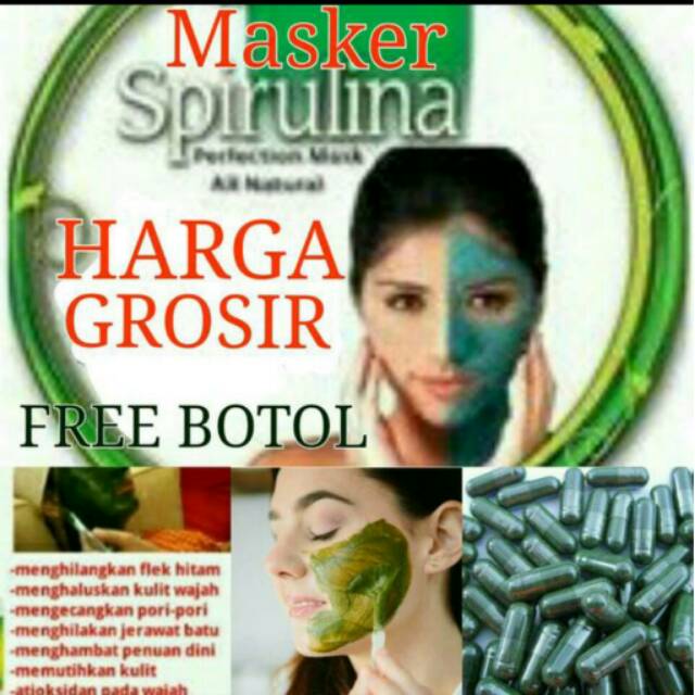 Grosir masker spirulina (50 kapsul)
