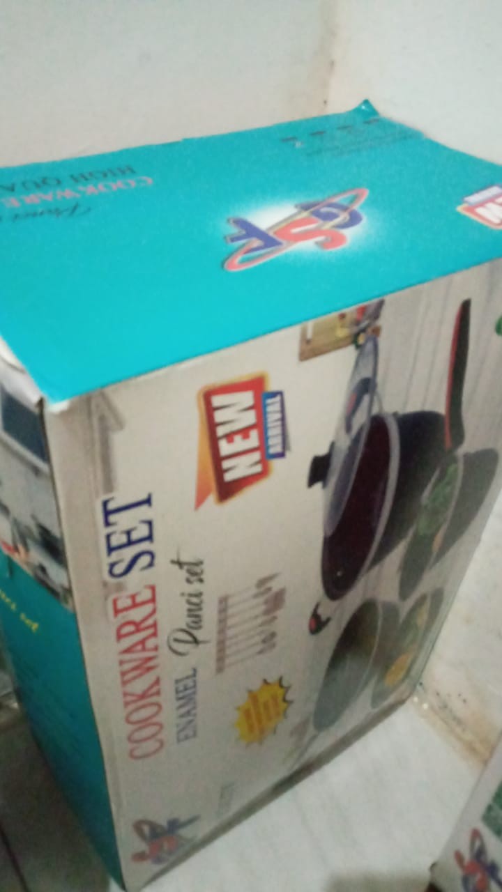 Panci Set Gsf 1831 / Cookware Set Enamel Gsf 1831 Tutup Kaca