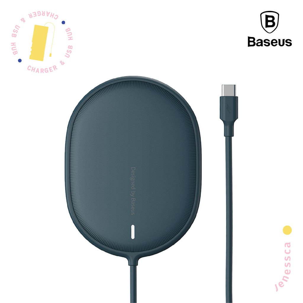 Baseus Magnetic 15W Wireless Charger untuk iPhone 12 /13 Series Light Magnetic