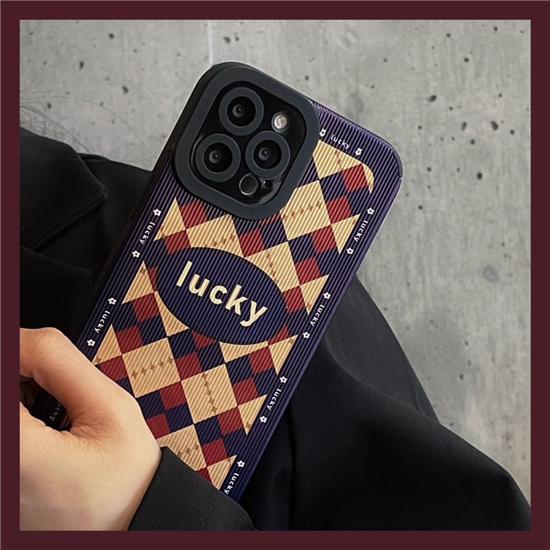 Soft Case Silikon Motif Print Tag Keberuntungan Untuk IPhone 12 13 11 Pro Max X Xs Max Xr Sjd4