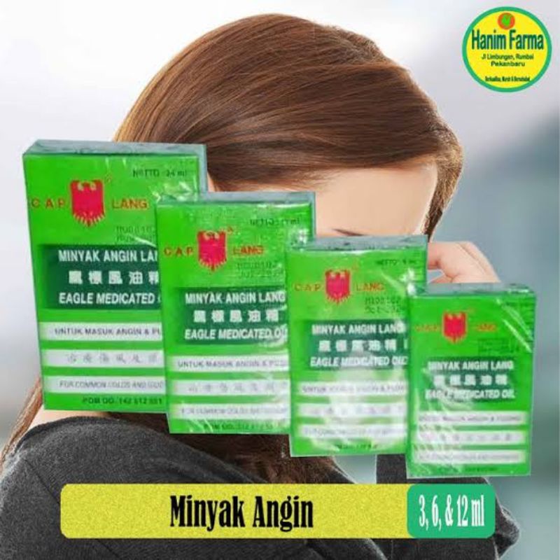 Minyak Angin Cap Lang 3ml 6ml 12ml / PPO Cap Lang / Lang Minyak Angin