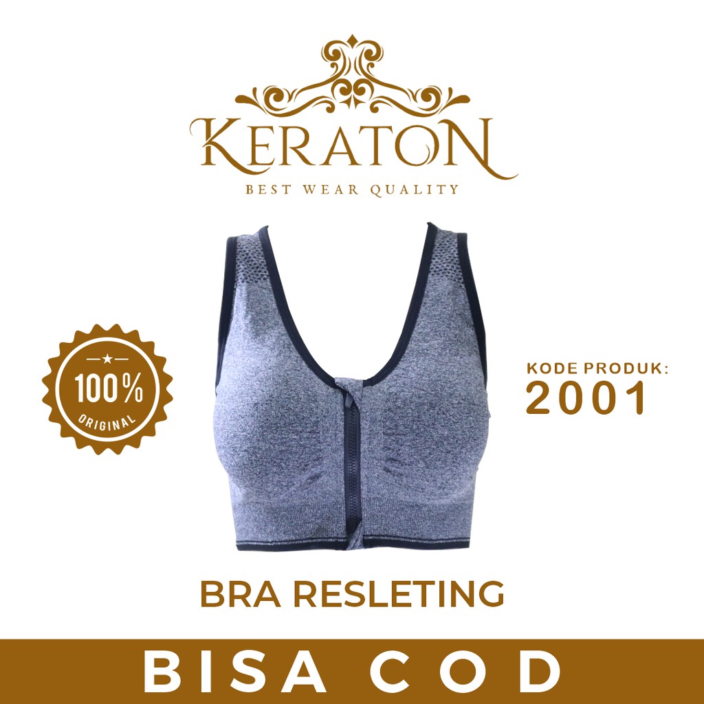 Sport Bra Resleting Depan