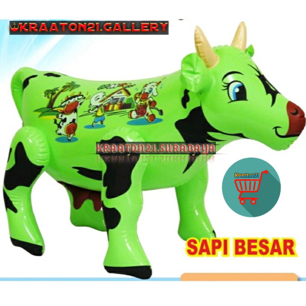 Balon Tiup Karakter Sapi Besar / Mainan Anak Tiup / Balon Foil / Balon Gas / Balon Grosir