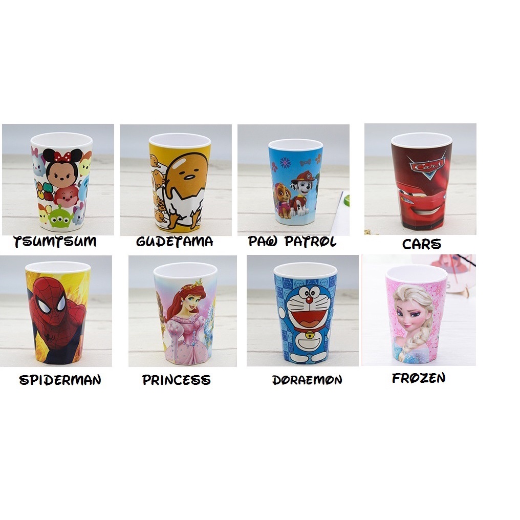 Cangkir anak Melamin Hello Kitty Melody Doraemon Sanrio PM05 Cup Gelas Melamine frozen sumikko thomas paw patrol cars spiderman