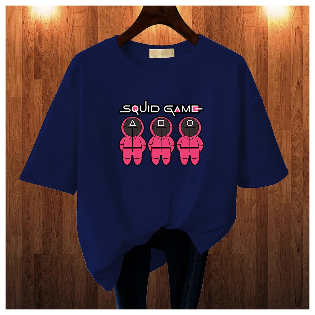 CALVIERO SHOP - BAJU KAOS ATASAN WANITA DEWASA REMAJA PRINT SQUID GAME