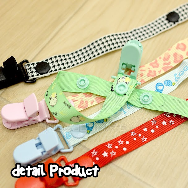 Empeng Dot Bayi + Tali gantungan Empeng Bayi Baby Teether Nipple Empeng Teether clipper Gigitan Bayi