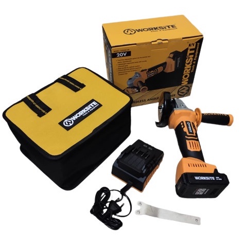 MESIN GURINDA 4&quot; CORDLESS WORKSITE 20V CAG330-100/Mesin Gerinda Gurinda Tangan Angle Disc Grinder Cordless 100mm 4&quot; Inch BERKUALITAS