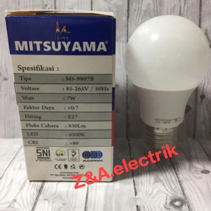 Lampu Bohlam LED 7 Watt MS-9807B MITSUYAMA