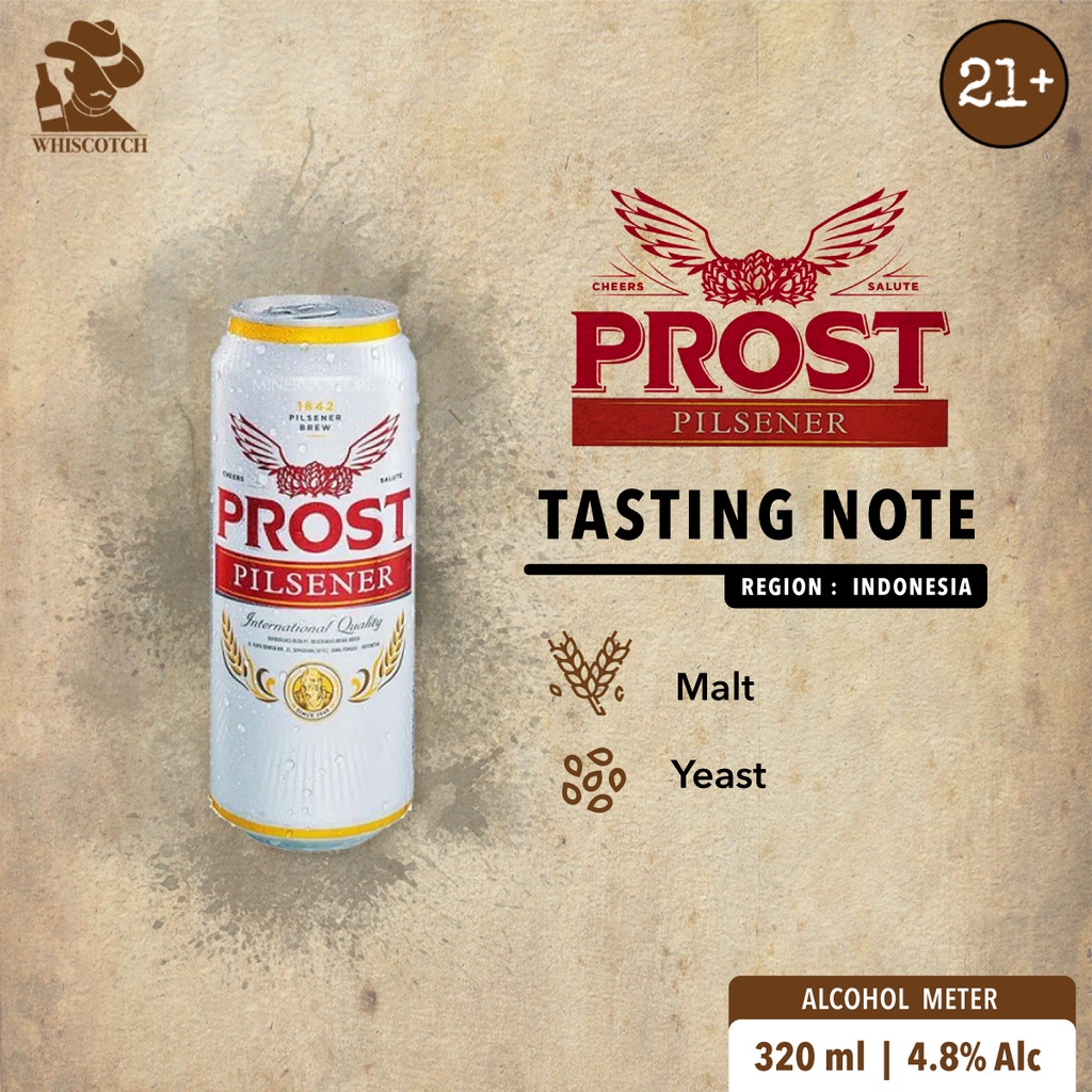Jual Beer Prost Pilsener 320 Ml Can Abv 48 Shopee Indonesia 4456