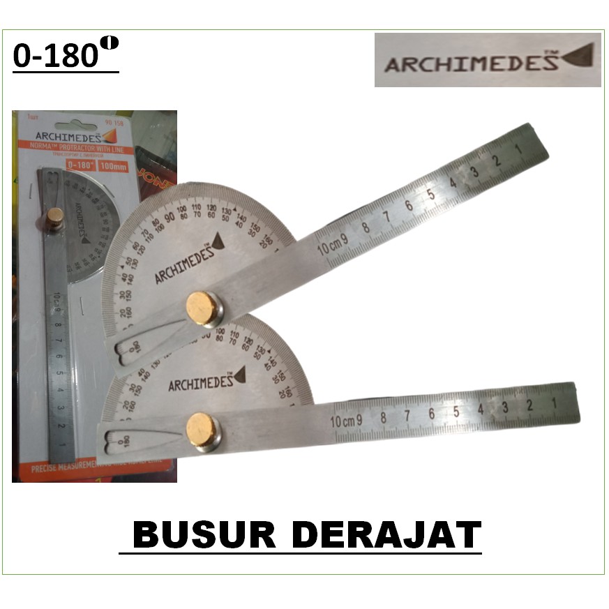 Jual Penggaris Busur Derajat Combi Stainless Steel Protractor Japan