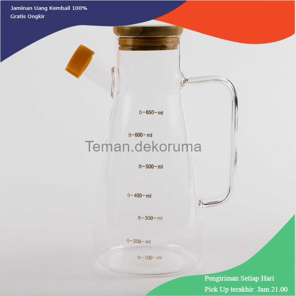 TD-AI005 One Two Cups Botol Minyak Kaca Glass Oil Bottle Fat Shape - KG75