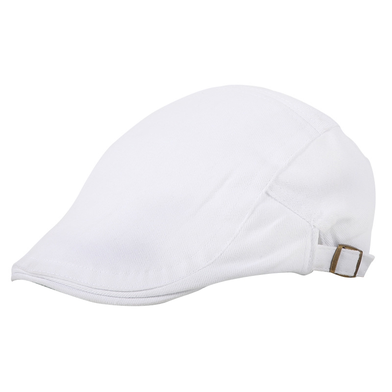 white newsboy cap