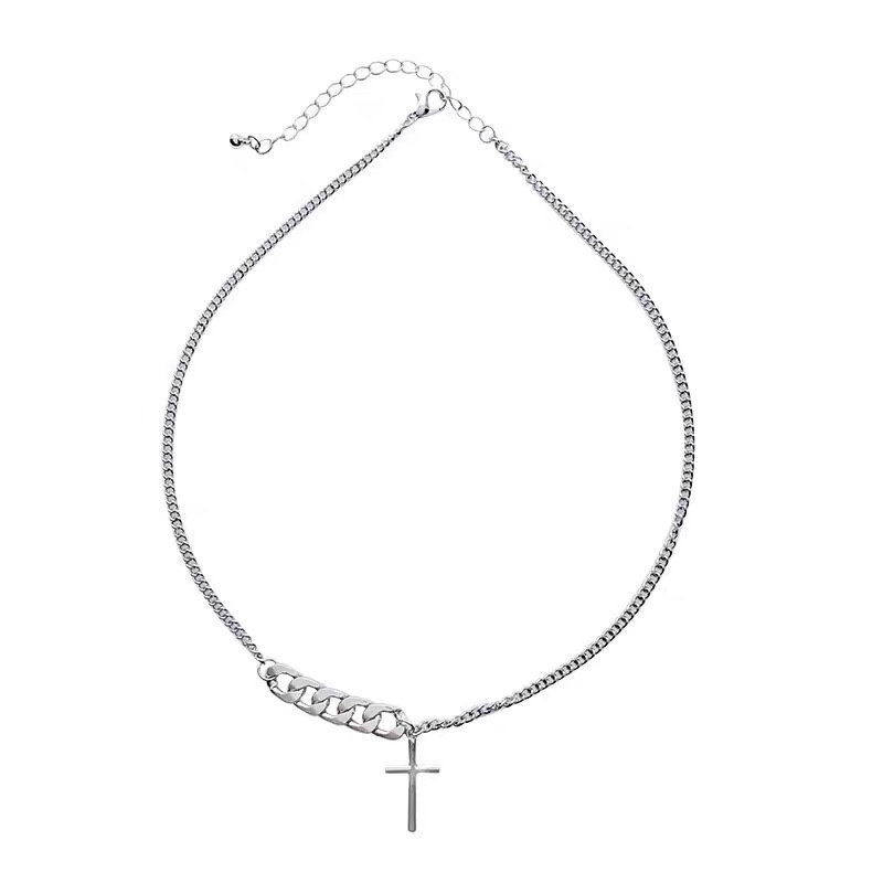 Cross Pendant Necklace Accessories Hip Hop Simple Wild Clavicle Chain