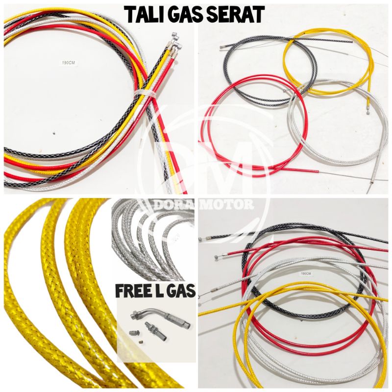 TALI GAS SERAT UNTUK SEMUA TIPE MOTOR COCOK / TALI GAS SPONTAN / TALI GAS SERAT KARBON