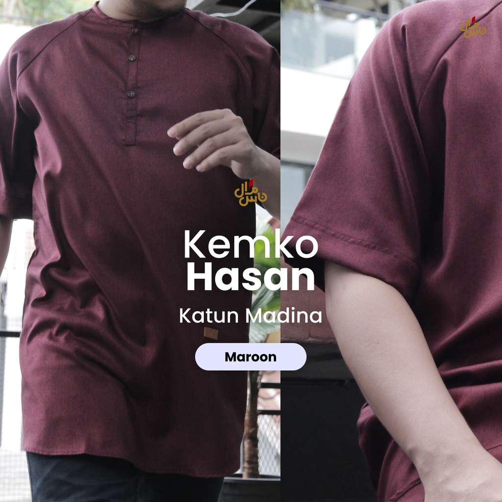 Kurta Kemko Kemeja Koko Pria Dewasa Husen Gratis Peci Rajut