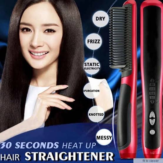 Sisir Pelurus Rambut | Catokan Asl 908 Fast Hair Straightener Comb Brush Eletric Hair Premium