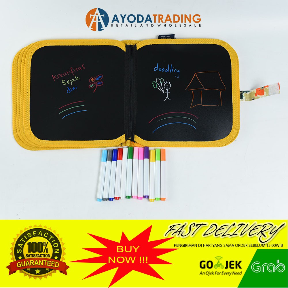 Water Chalk Painting Kit Kapur Tanpa Debu