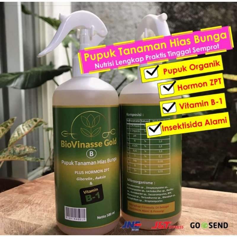 Pupuk Cair Probiotik Tanaman Hias Bio Vinasse Gold Pupuk Cair Siap Pakai 500 Ml