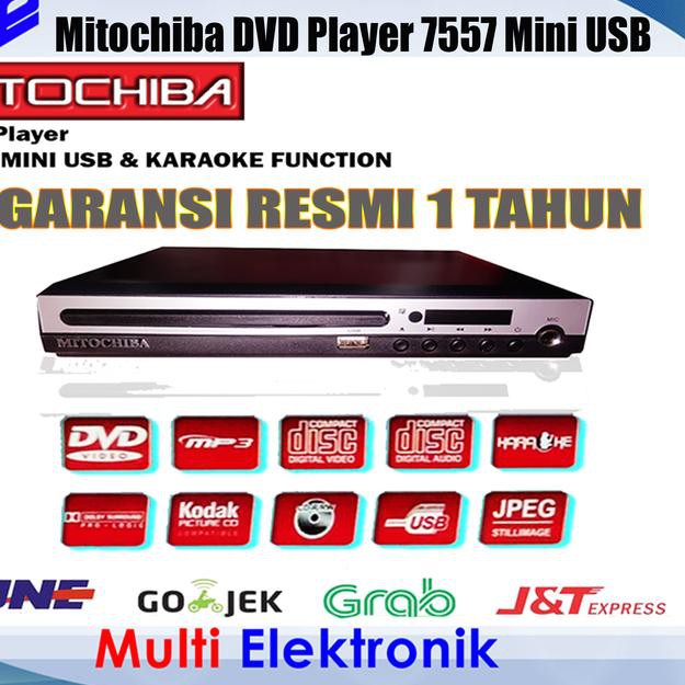 E Mitochiba Dvd Player 7557 Mini Usb Karaoke Function Dvd 7557 Shopee Indonesia